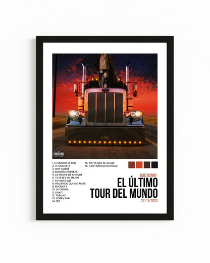 Cuadro Interactivo "El Último Tour del Mundo" - Bad Bunny