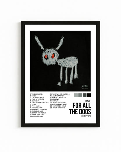 Cuadro Interactivo "For AllThe Dogs" - Drake