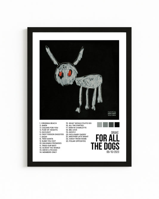 Cuadro Interactivo "For AllThe Dogs" - Drake