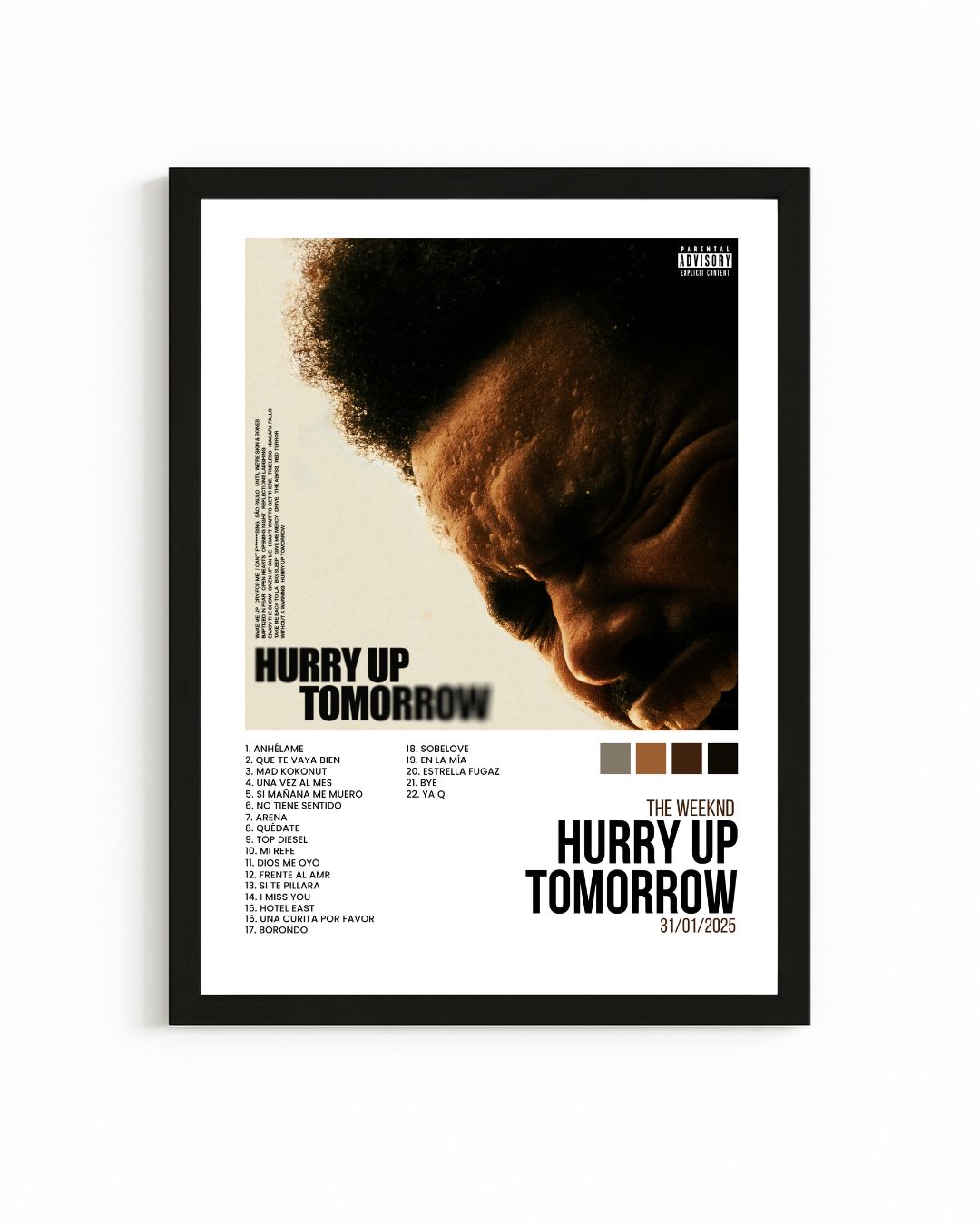 Cuadro Interactivo "Hurry Up Tomorrow" - The Weeknd